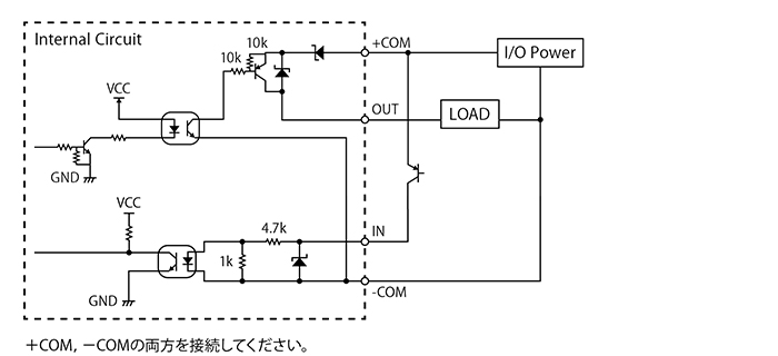 UGM-50LXP　PNP出力タイプ　入出力回路