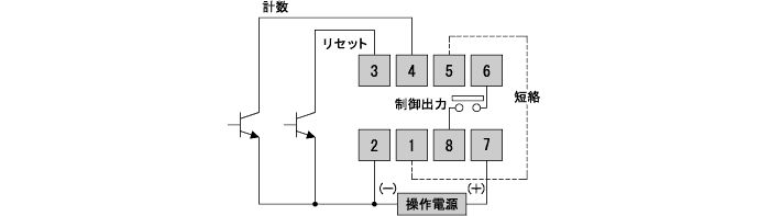 無接点入力の場合(直流電源使用時)