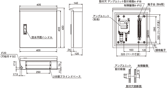 鉄鋼センサ用アンプユニット収納ボックス