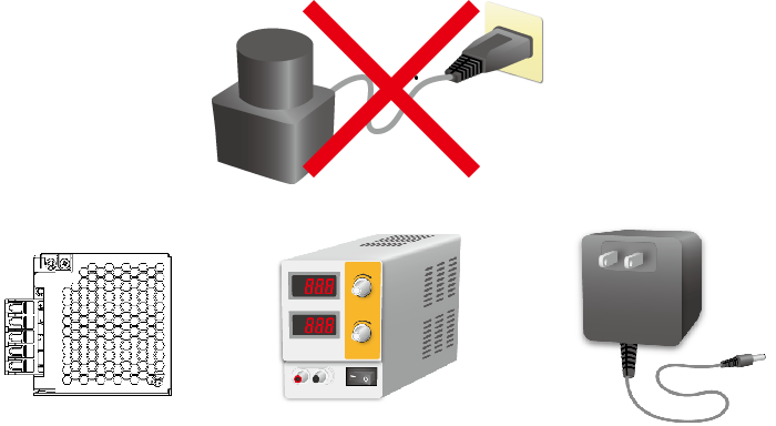 測域センサに電源を入れる