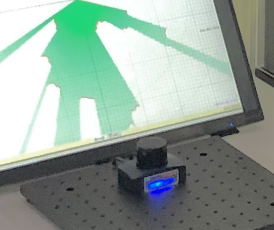 フォトニック結晶レーザーを用いて開発した２Ｄ測域センサをSociety5.0博に展示しました。