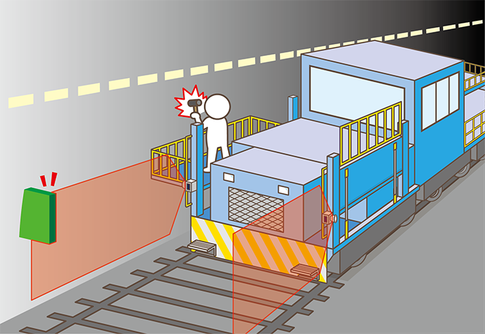 トンネル点検車両の障害物検知