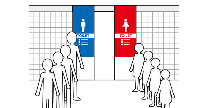 高速道路　サービスエリアのトイレ混雑検知