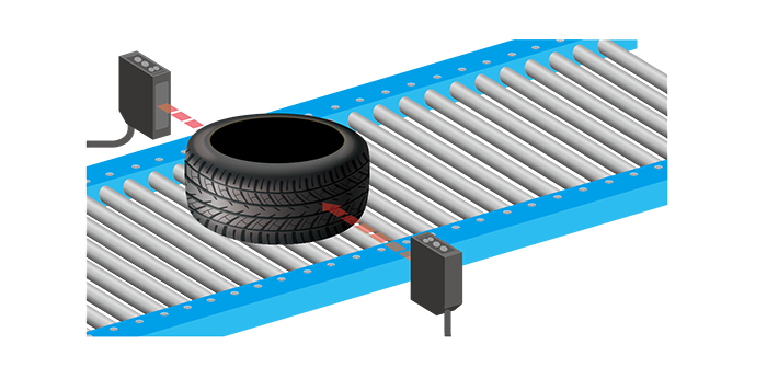 タイヤ検知　コンベア