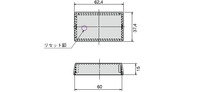 CB-31　トータルカウンタ用リセット釦付防塵カバー