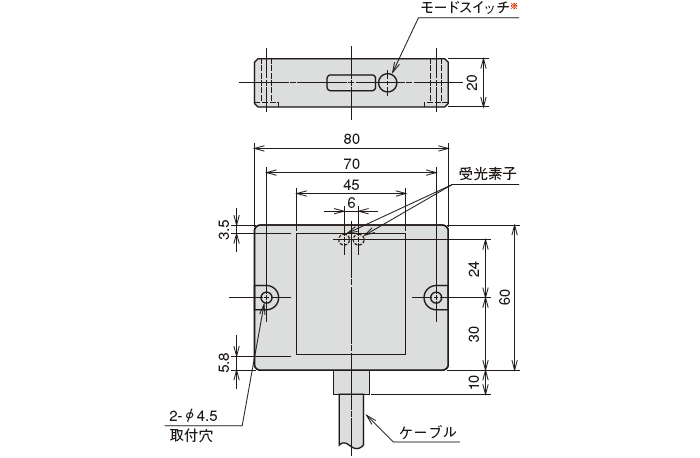 フロントオンタイプ（受信器）