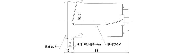 カウンタ側面