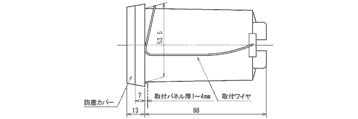 カウンタ側面