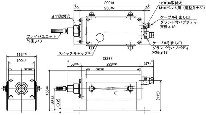 アンプユニット（投光器・受光器共通）