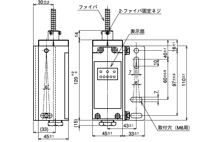 アンプユニット(投光器PH-FDX-2P･受光器共通)